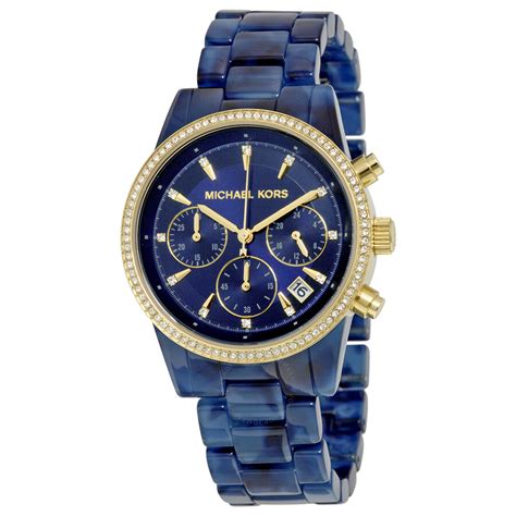 michael kors watch blue dial|michael kors blue dial watch.